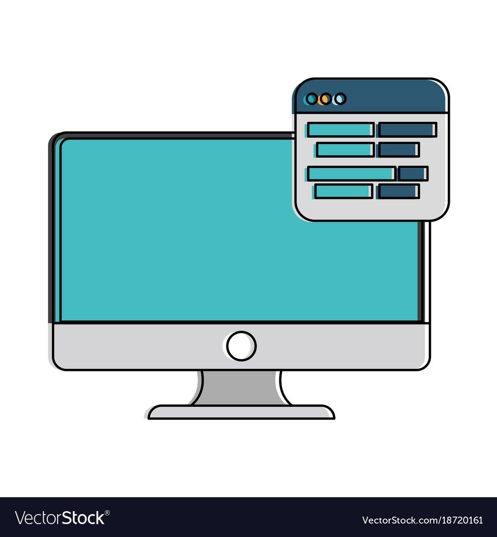 Isolated computer design Royalty Free Vector Image