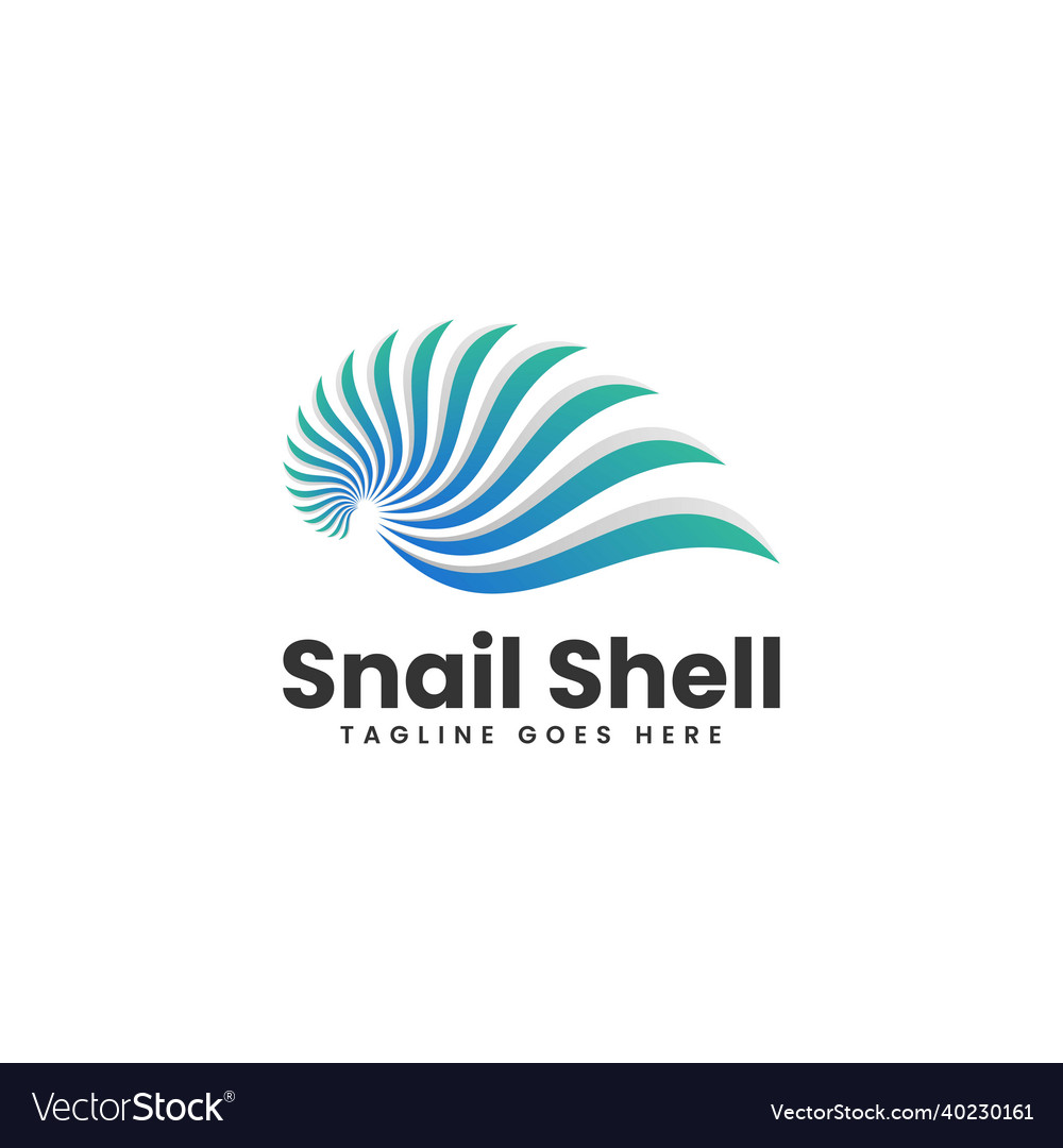 Logo snail shell gradient colorful style Vector Image