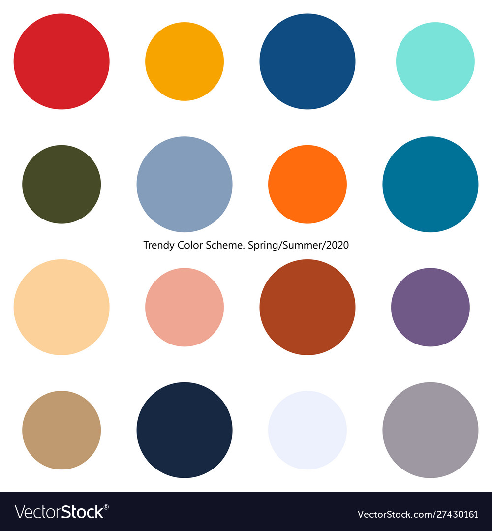 Trendy color scheme for spring and summer season Vector Image