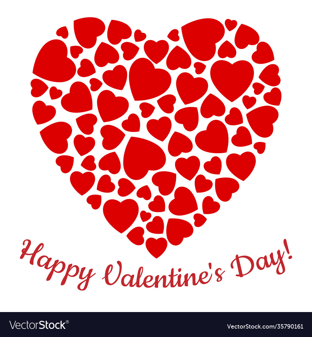 Valentines day card heart Royalty Free Vector Image