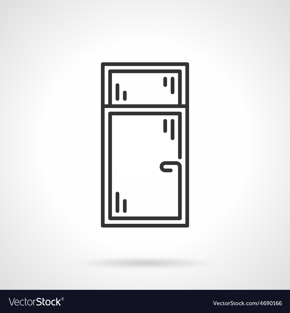 Black line icon for window Royalty Free Vector Image