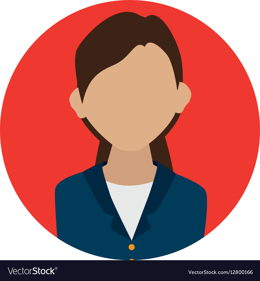 Download Businesswoman character avatar icon Royalty Free Vector