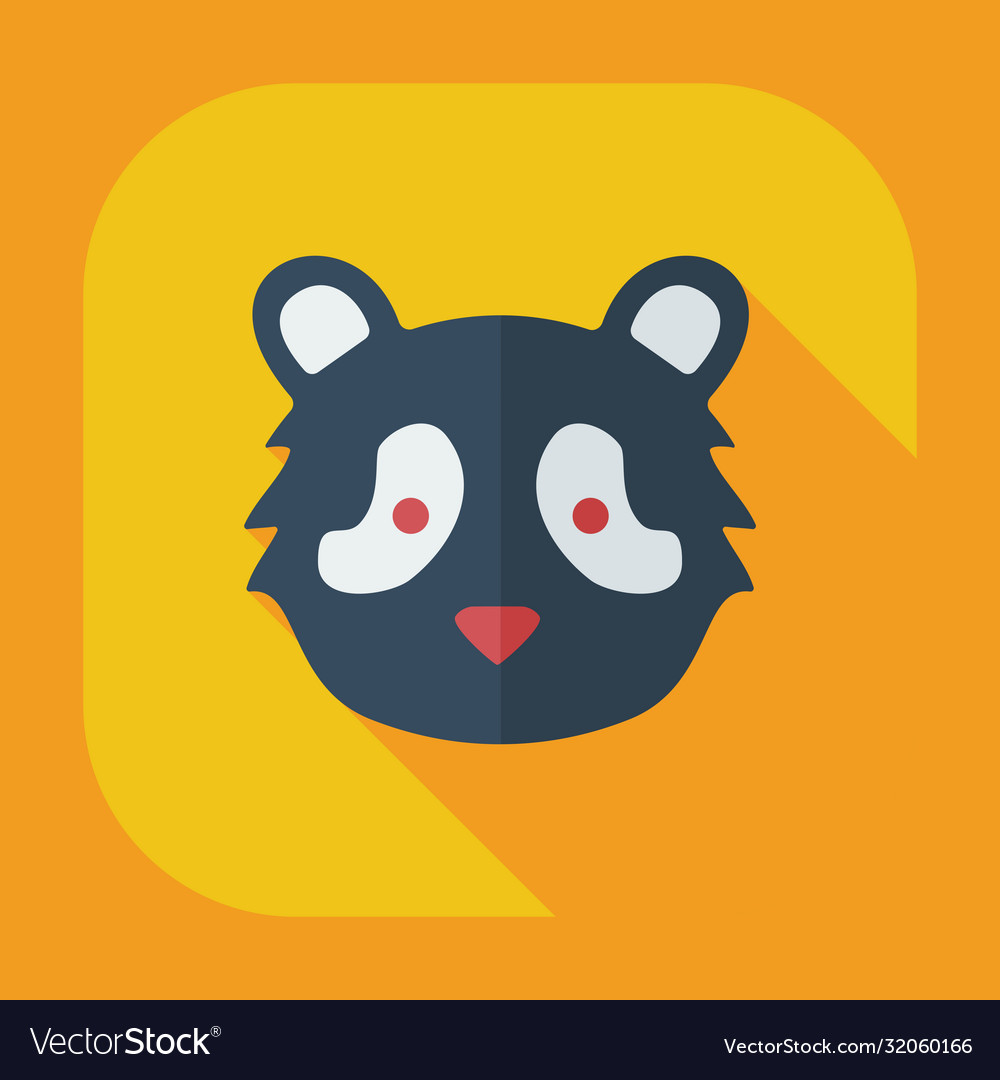 Flat modern design with shadow icons pandas Vector Image