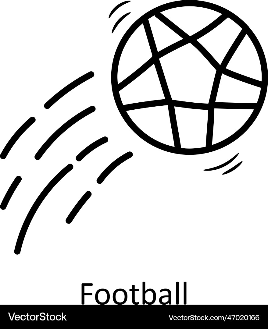 Football outline icon design Royalty Free Vector Image