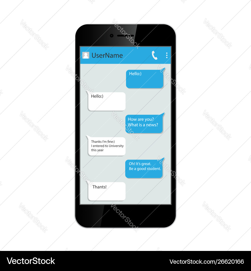 Social network concept messenger window Royalty Free Vector
