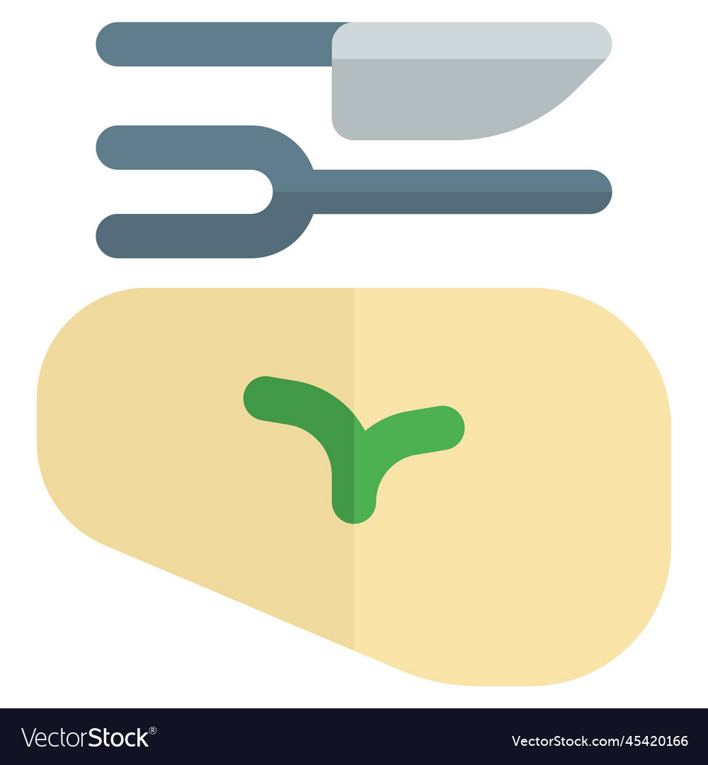 Veal milanese fried cutlet of calf meat Royalty Free Vector