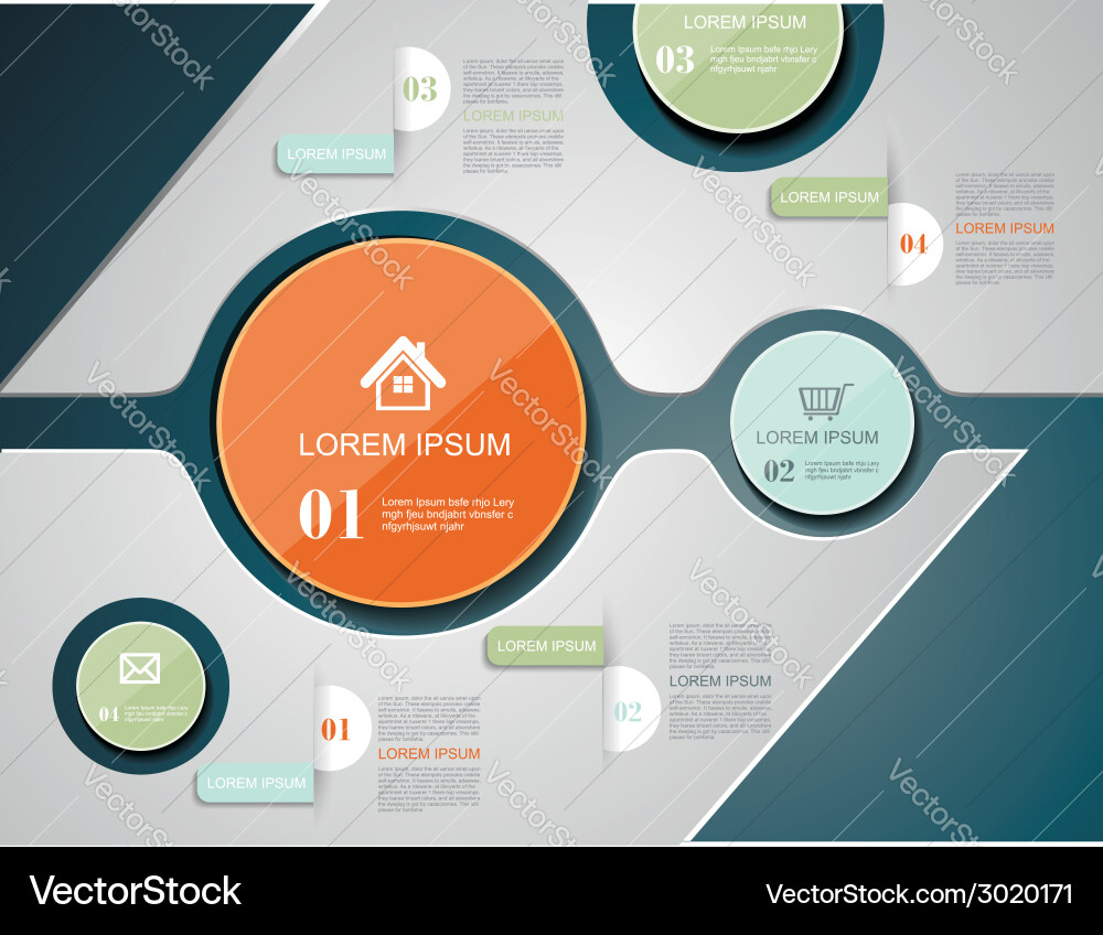 Abstract 3d infographic Royalty Free Vector Image
