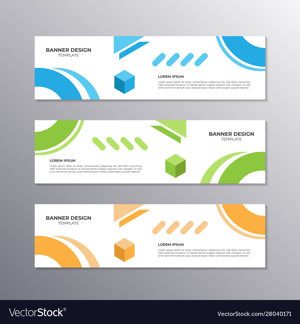 Banner With Minimal Design Cool Geometric Vector Image