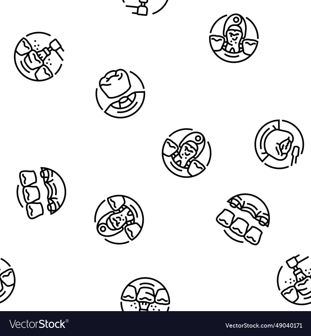 Dental procedure clinic seamless pattern Vector Image