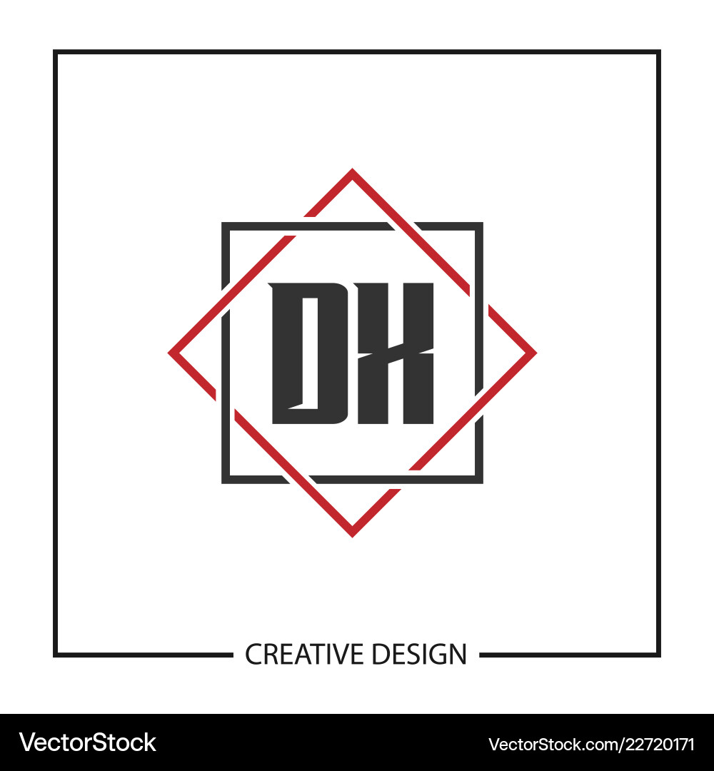 Initial letter dx logo template design Royalty Free Vector