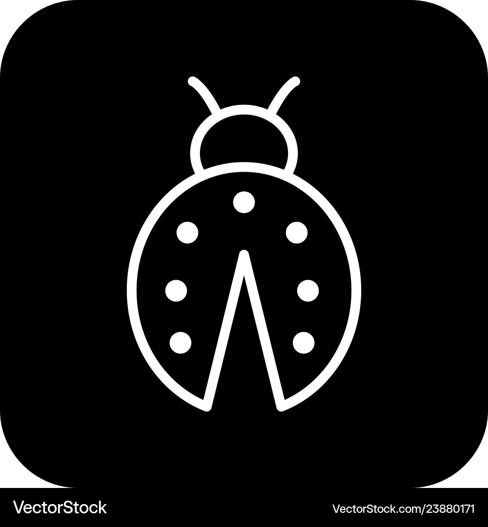 Lady bug icon Royalty Free Vector Image - VectorStock