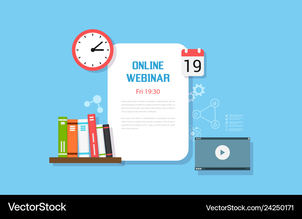 Online webinar concept banner Royalty Free Vector Image