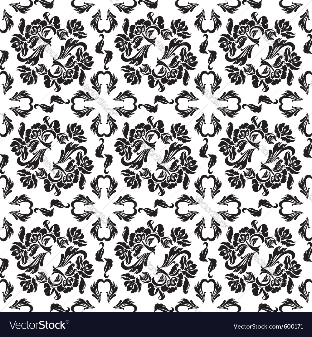 Seamless background flowers floral - pattern Vector Image