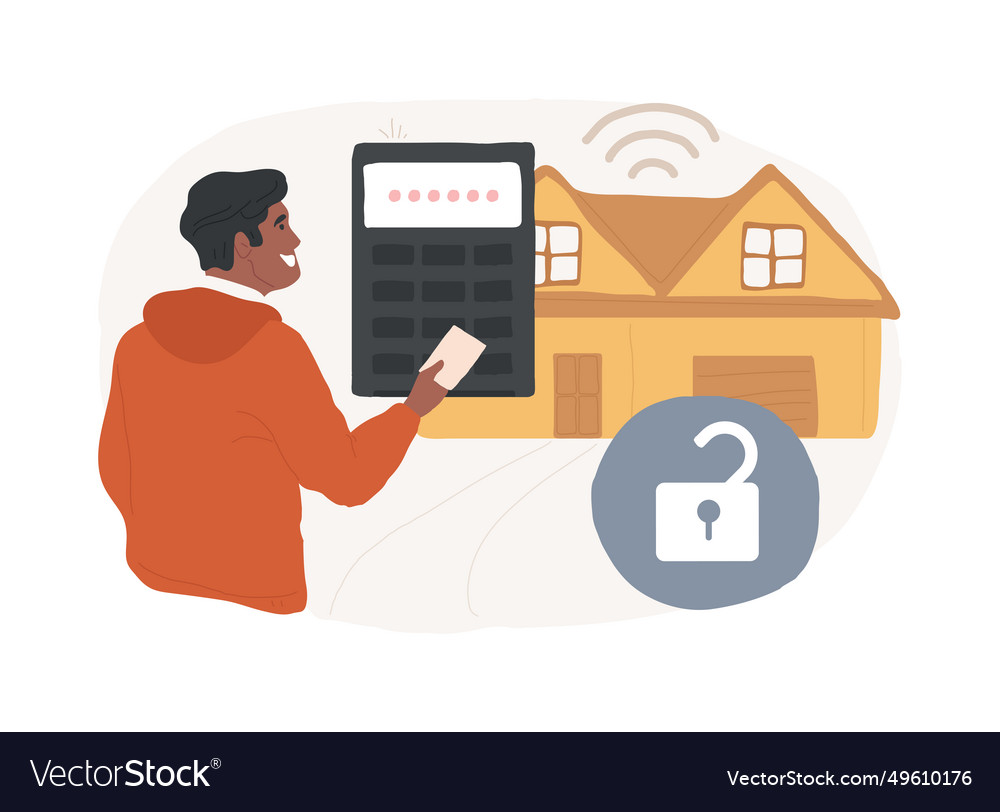Access control system isolated concept Royalty Free Vector
