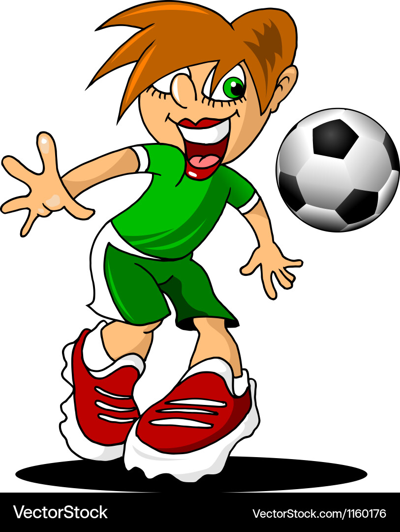Cartoon football player Royalty Free Vector Image