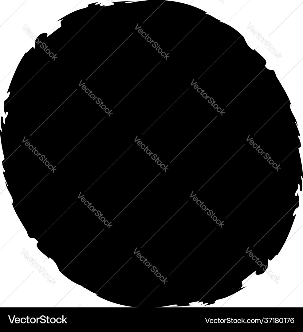 Grungy grunge textured circle oval inkspot blob Vector Image