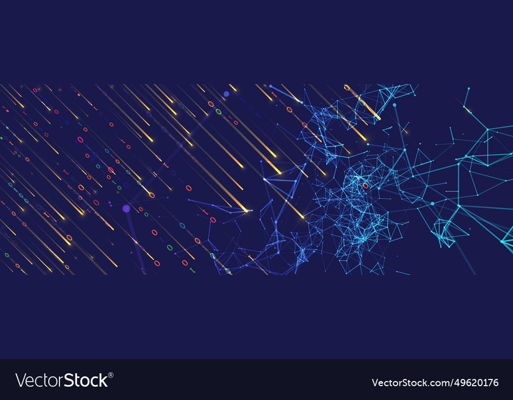Technology background big data concept binary Vector Image