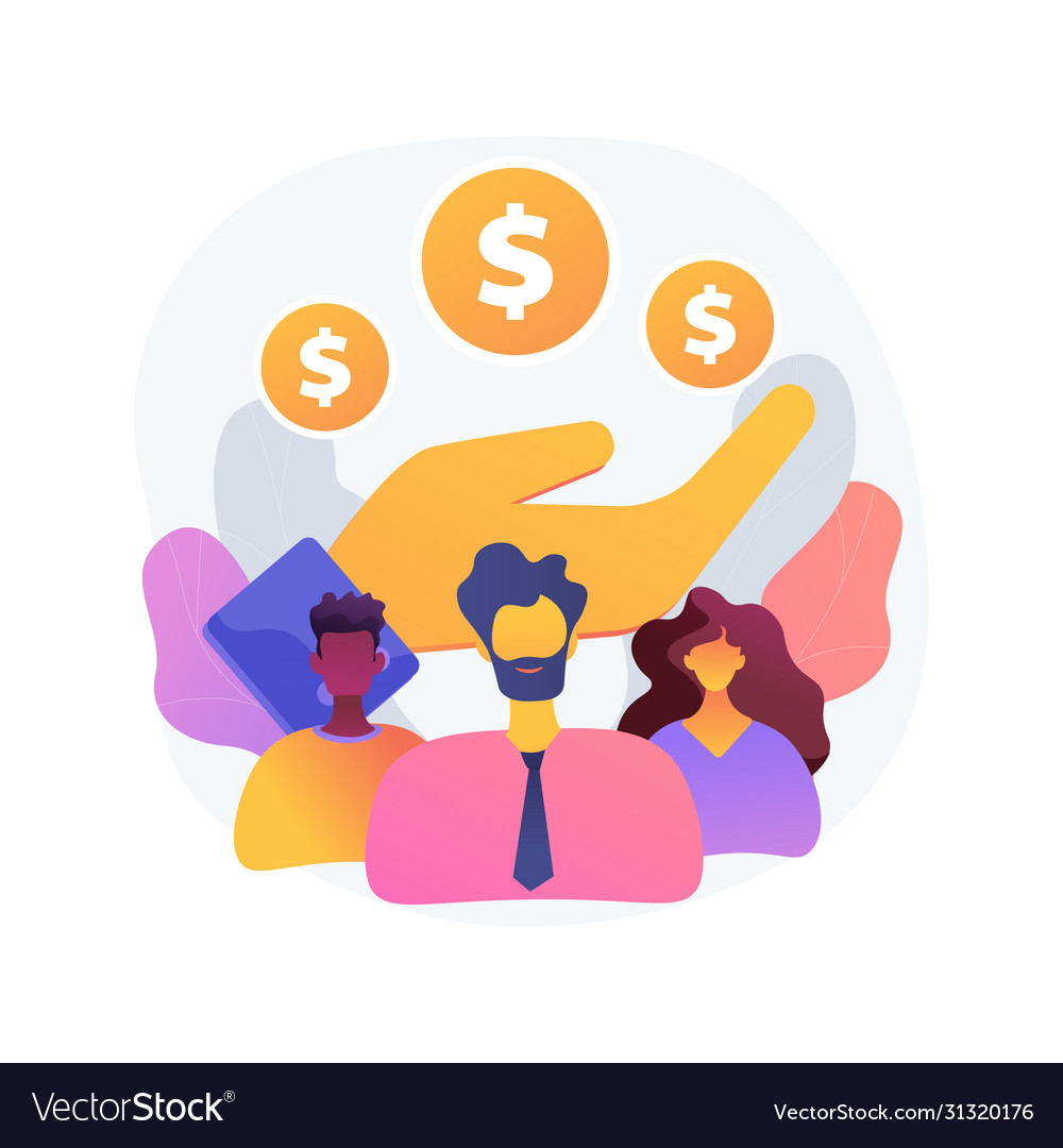 Wage subsidy for business employees abstract Vector Image