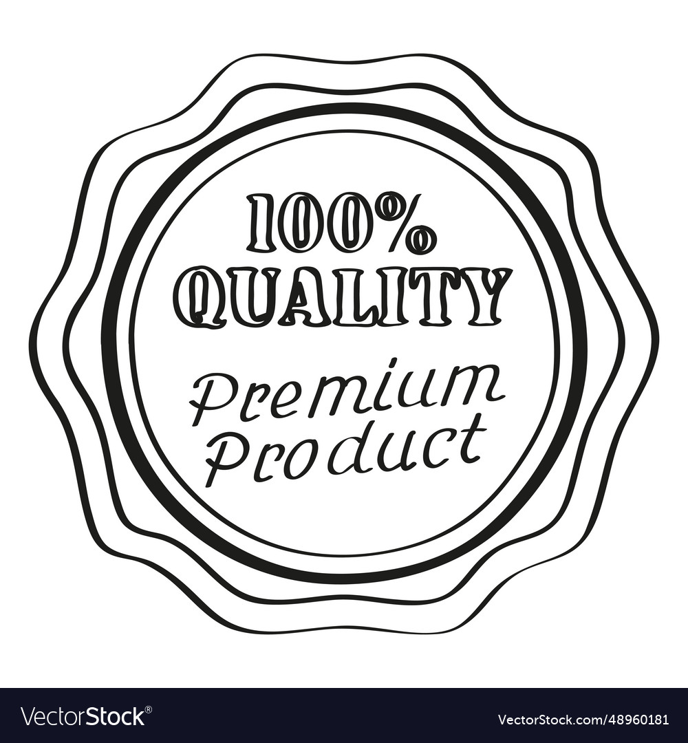 Premium product round emblem Royalty Free Vector Image