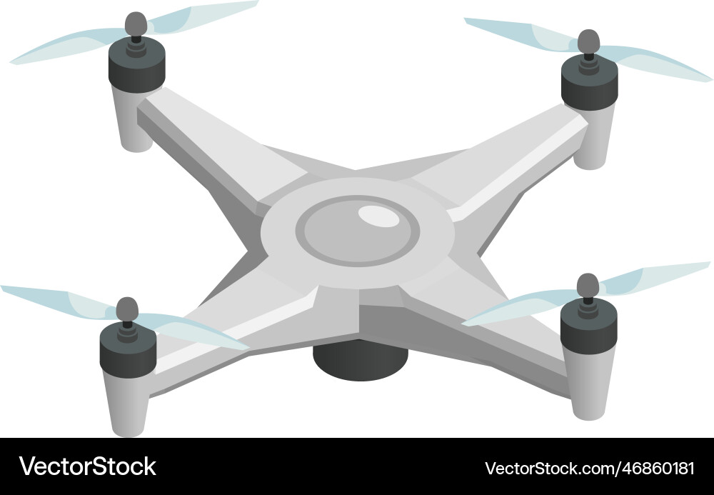 Quadrocopter isometric icon Royalty Free Vector Image