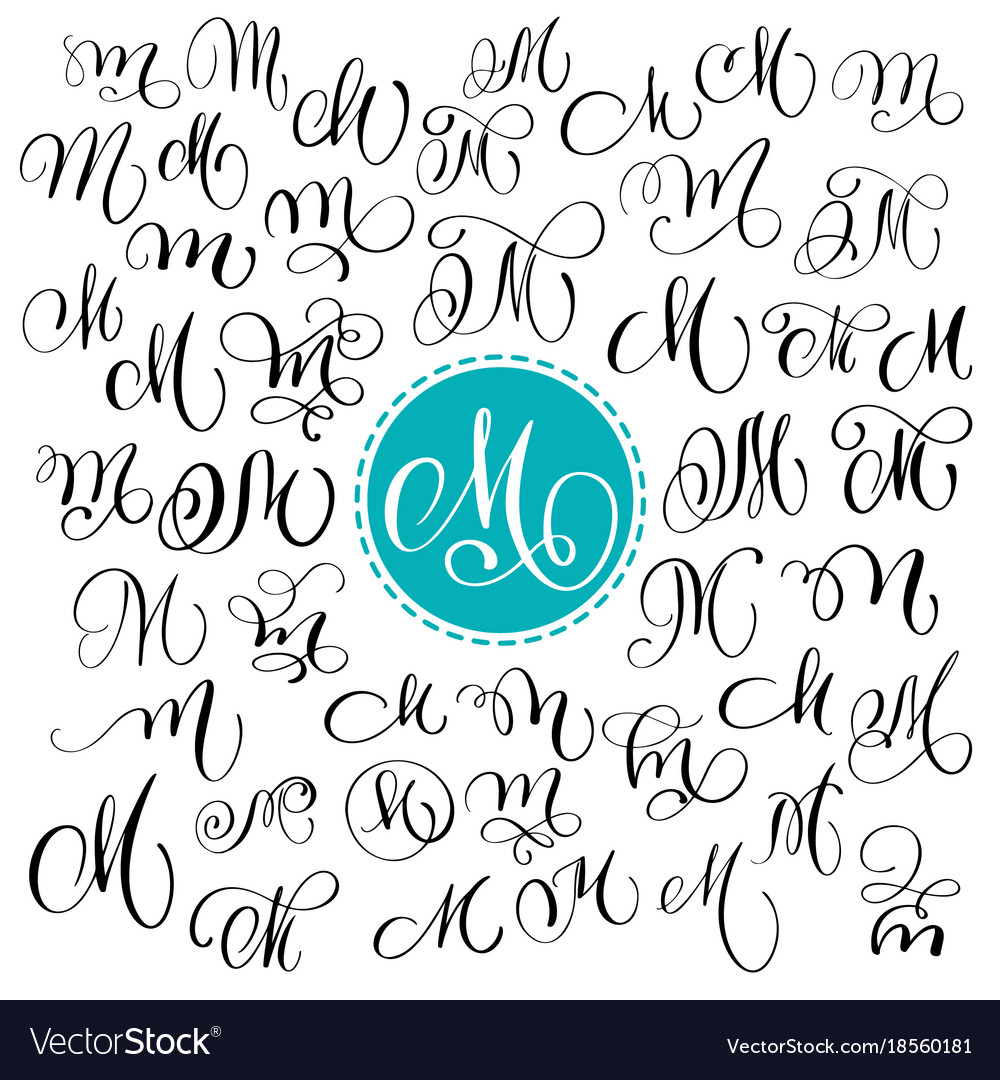 Cursive Uppercase M