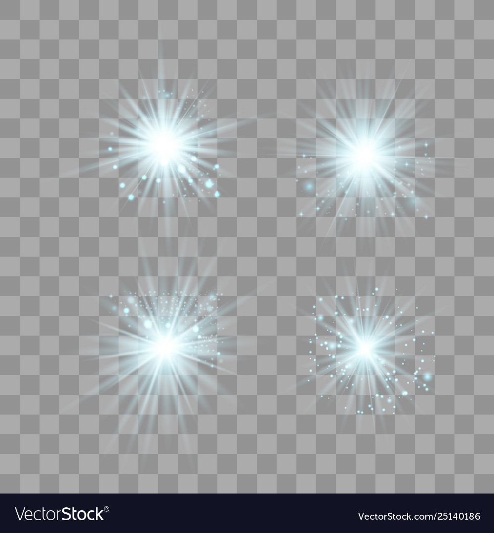 Blue glow light set Royalty Free Vector Image - VectorStock