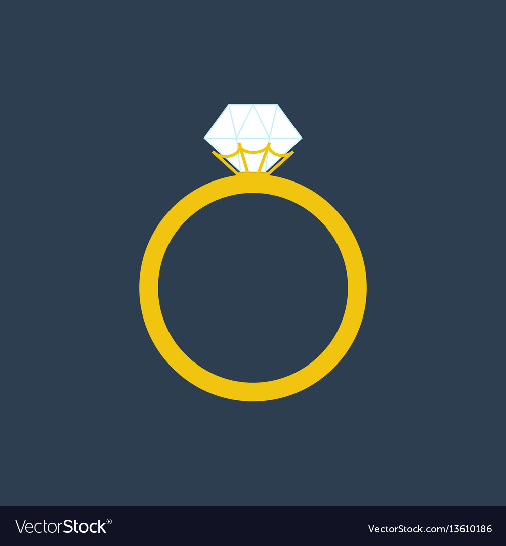 Engagement ring Royalty Free Vector Image - VectorStock