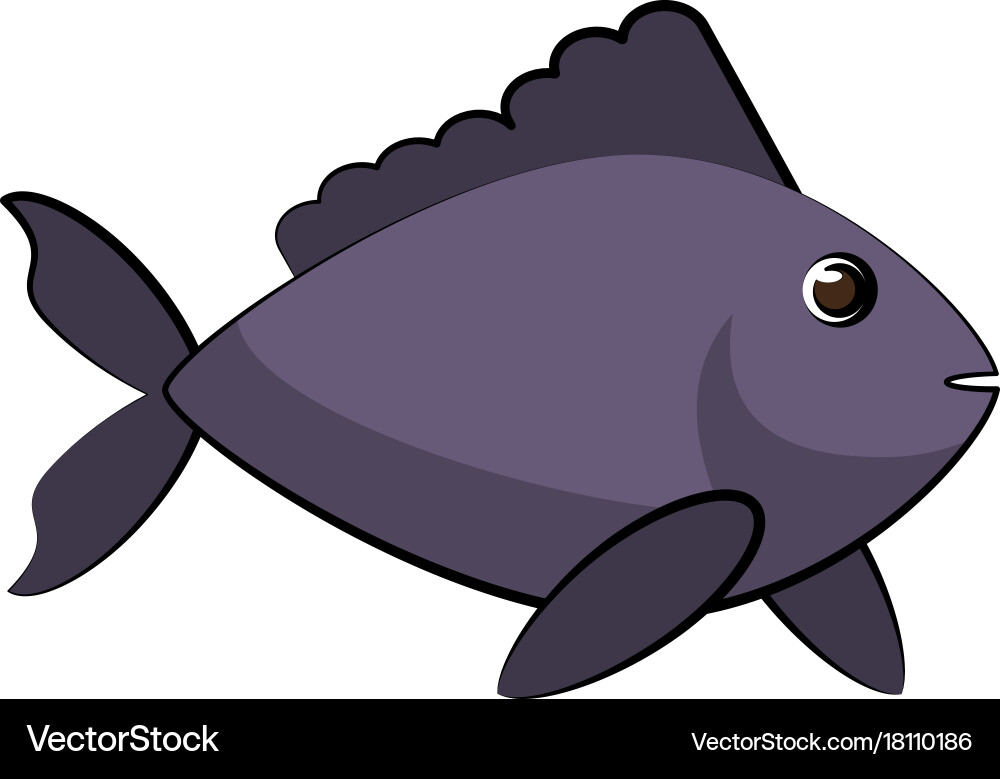 Fish sideview icon image Royalty Free Vector Image