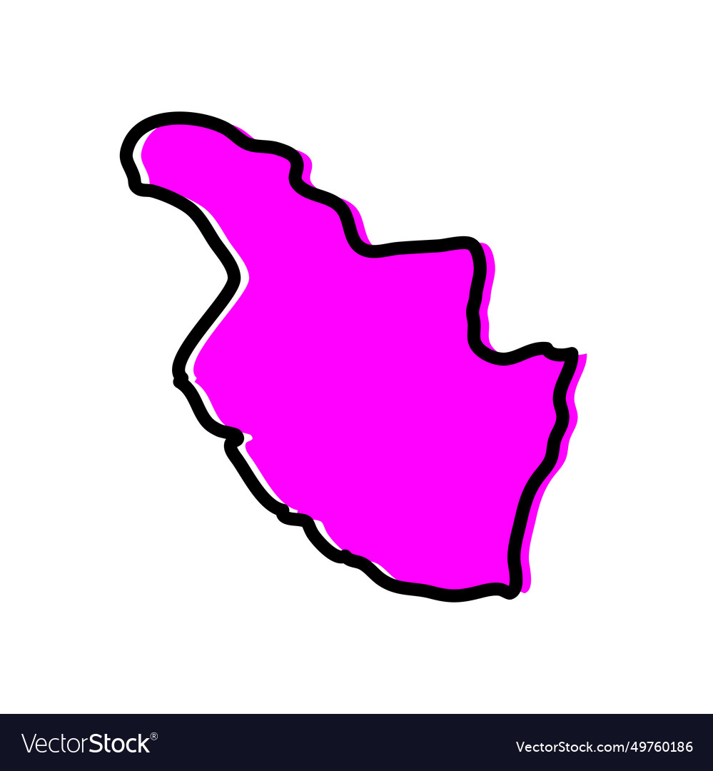 Gedaref state of sudan map al qadarif Royalty Free Vector