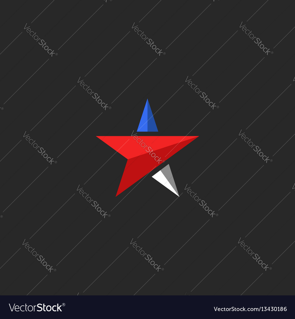 Download Star Logo Mockup Usa Patriotic Icon Design Vector Image