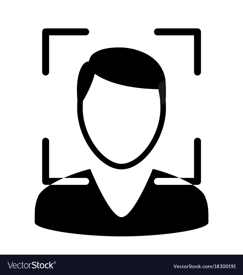 Biometrical identification face recognition Vector Image