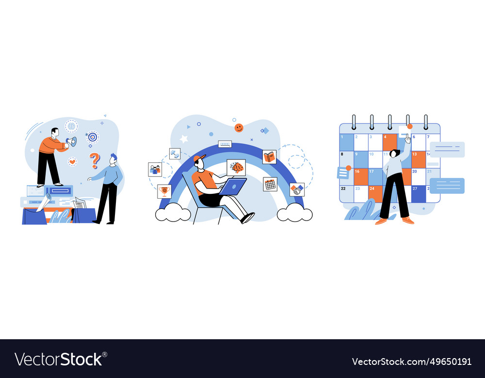 Business mentor unity within team is vital Vector Image