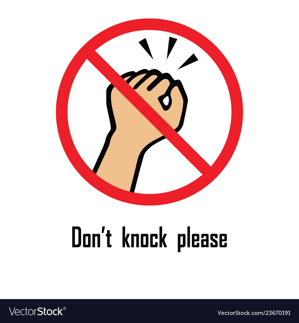 do-not-knock-sign-royalty-free-vector-image-vectorstock