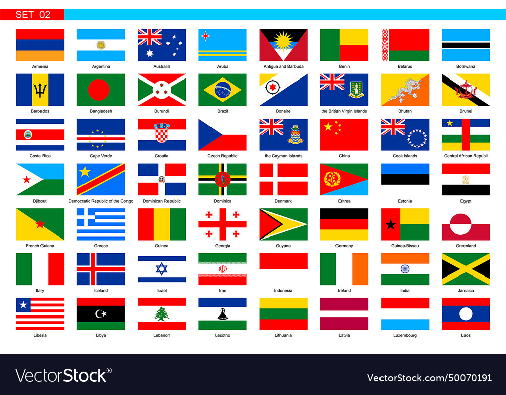 Flags of the world Royalty Free Vector Image - VectorStock