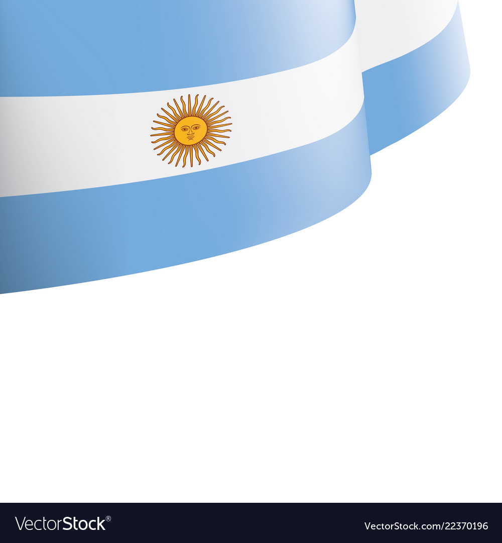 Argentina flag on a white Royalty Free Vector Image