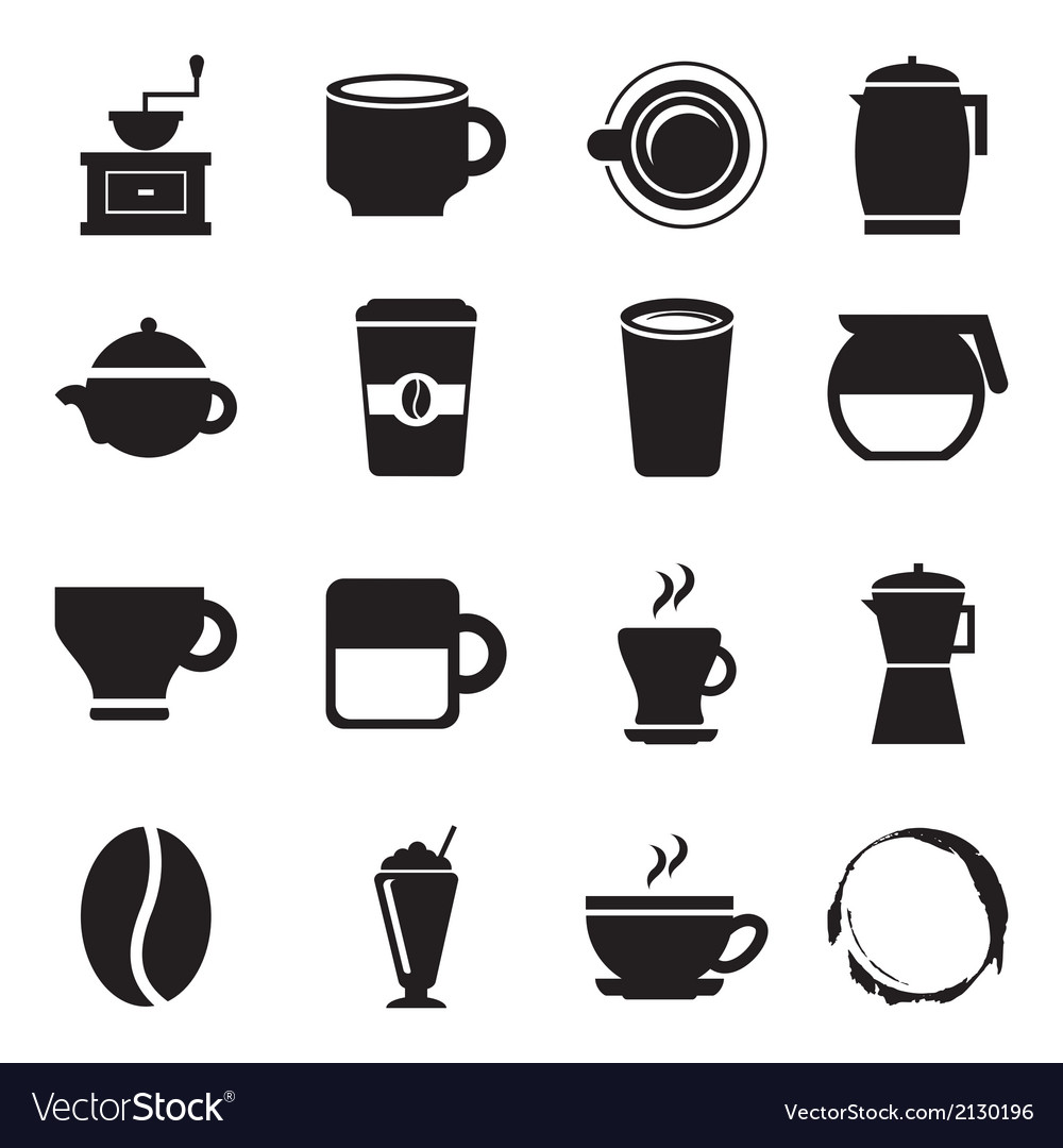 Coffee icons over white background Royalty Free Vector Image