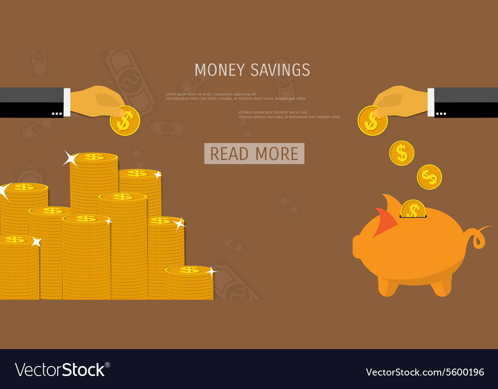 Money Savings Concept Royalty Free Vector Image 7639