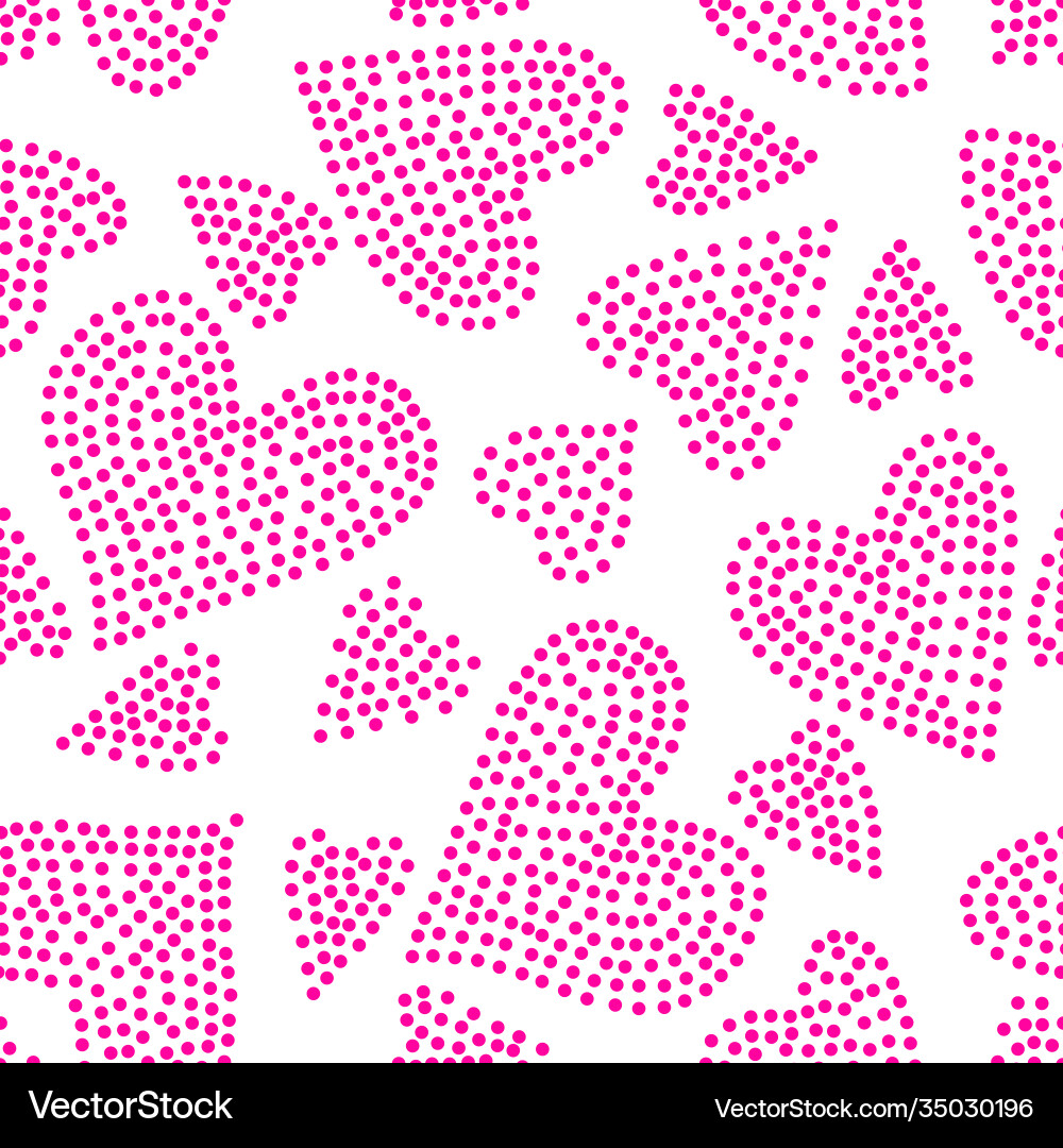 Seamless pattern with hearts Royalty Free Vector Image