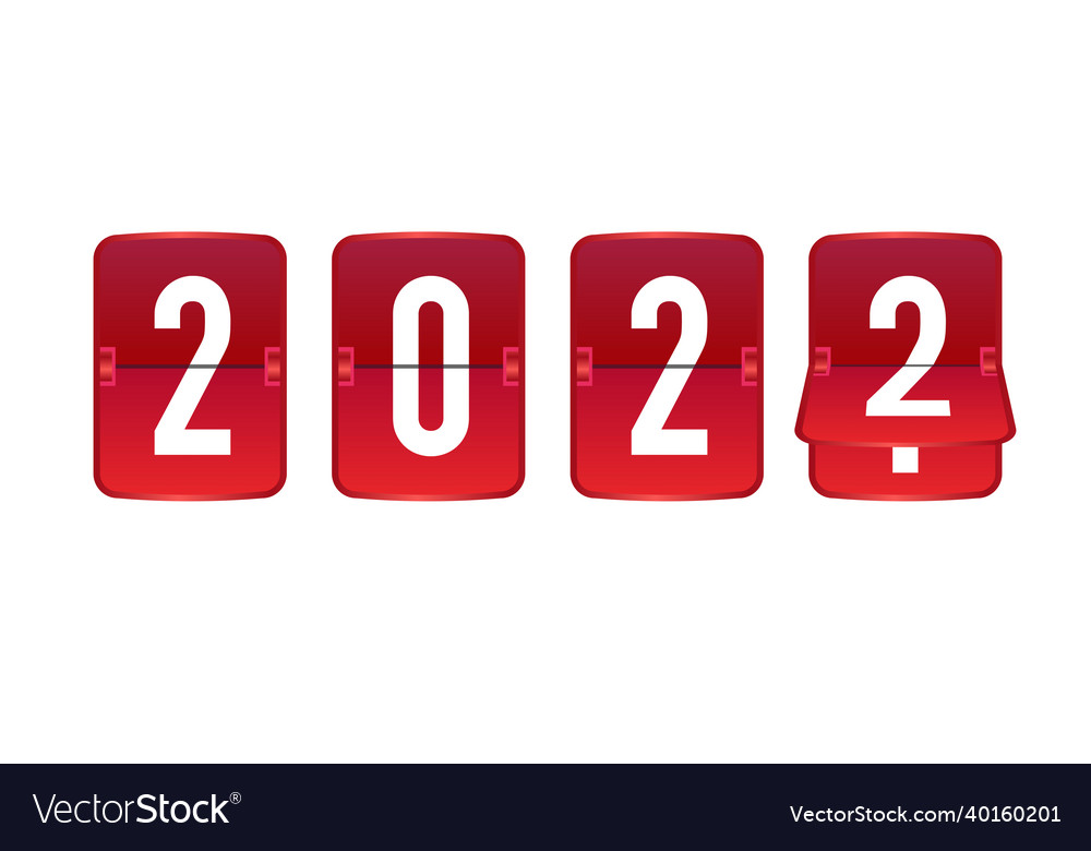 2022 coutdown christmas calendar flip board Vector Image