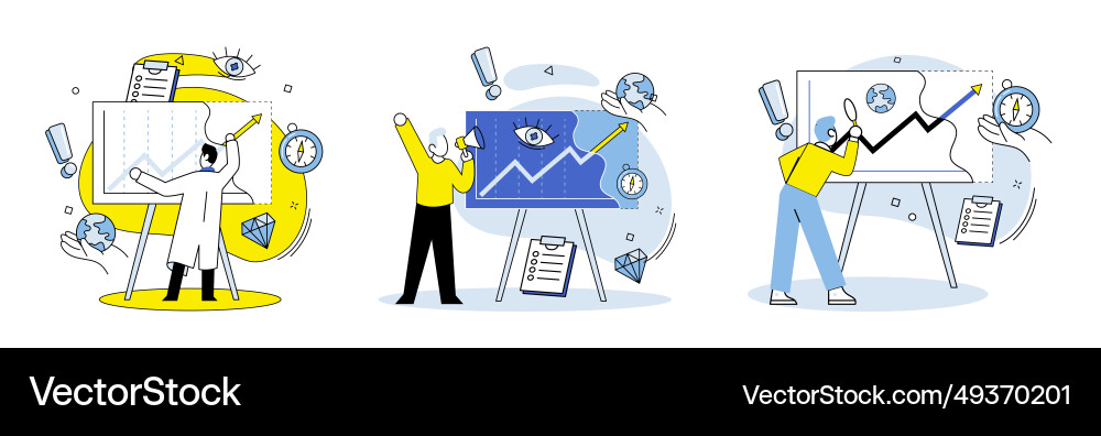 Data visualization making right choice based on Vector Image