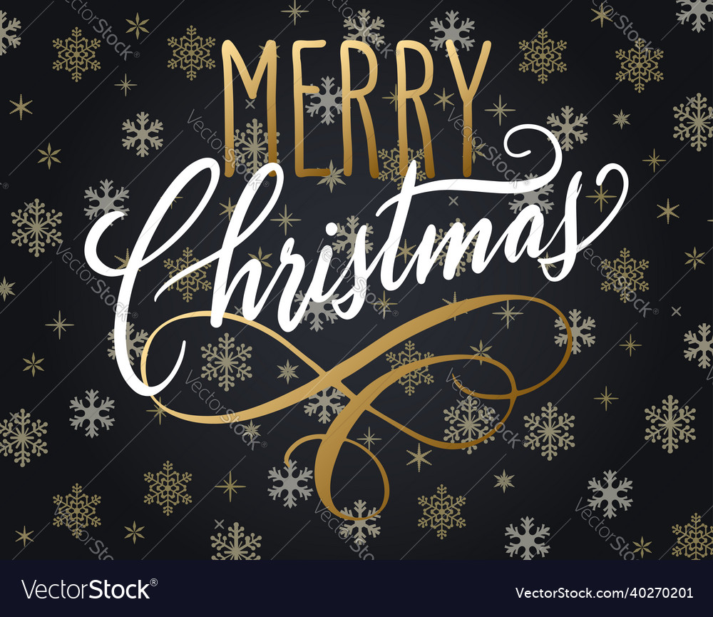 Handwritten christmas greetings modern Royalty Free Vector