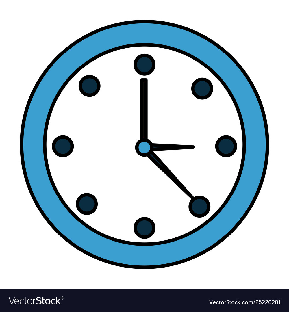 Round clock time Royalty Free Vector Image VectorStock