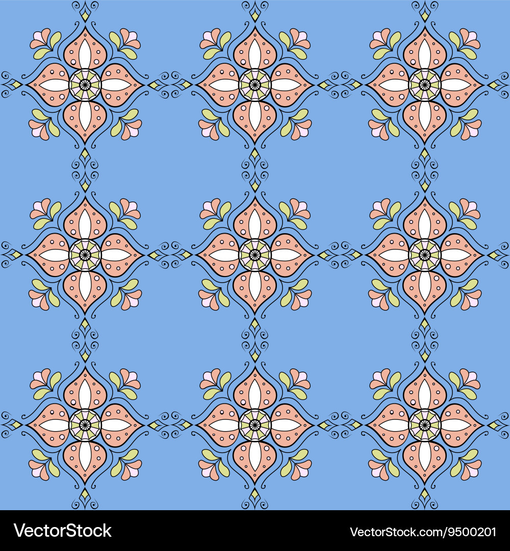 Seamless pattern on a blue background Royalty Free Vector