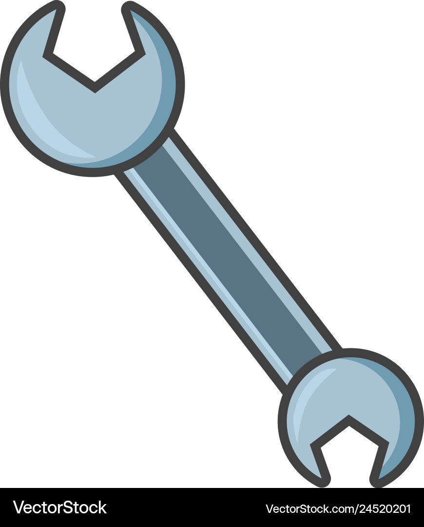 Wrench tool icon Royalty Free Vector Image - VectorStock