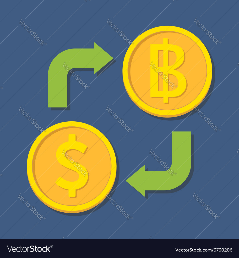 Currency exchange dollar and baht