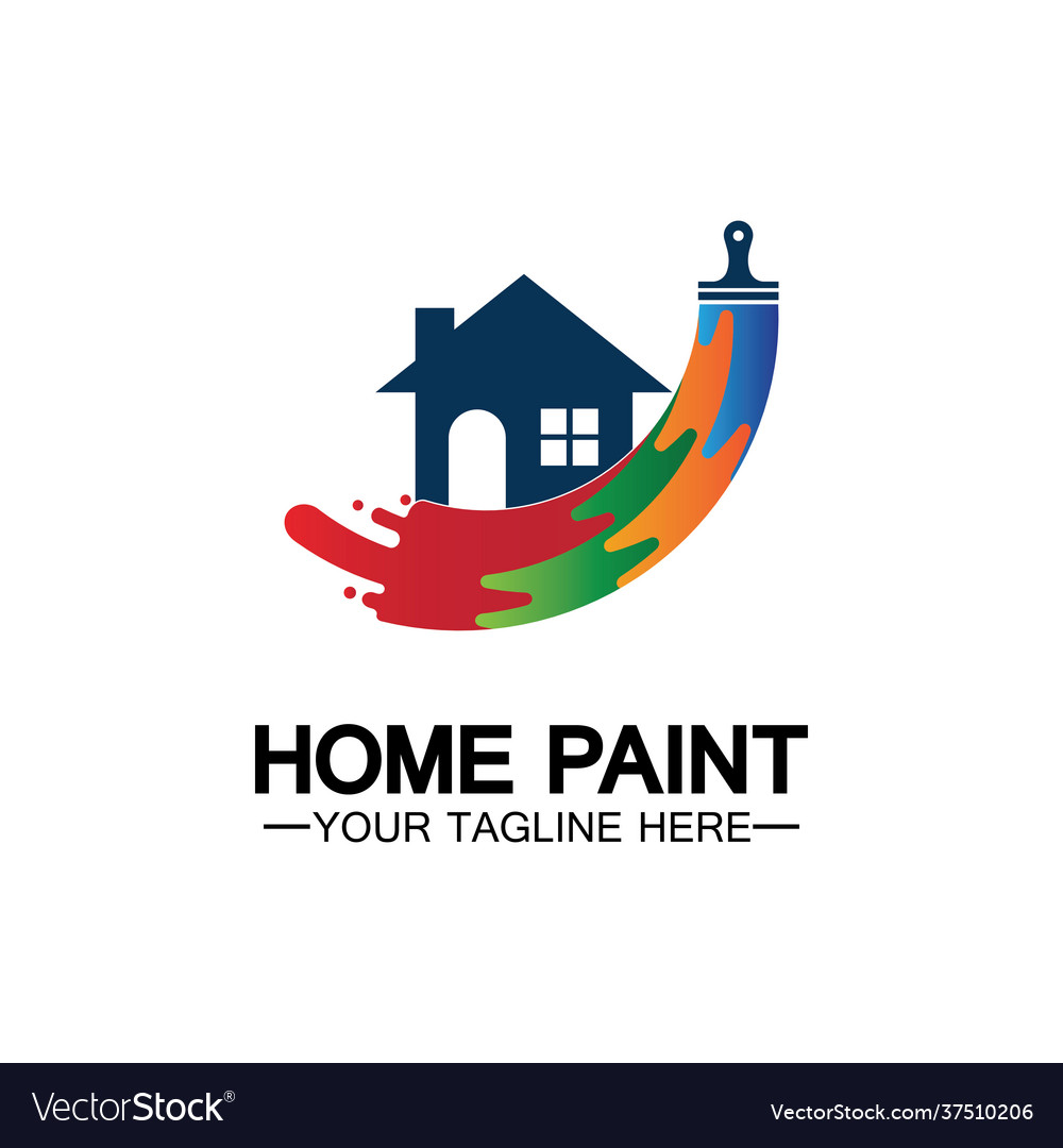 Home painting logo designhome house Royalty Free Vector