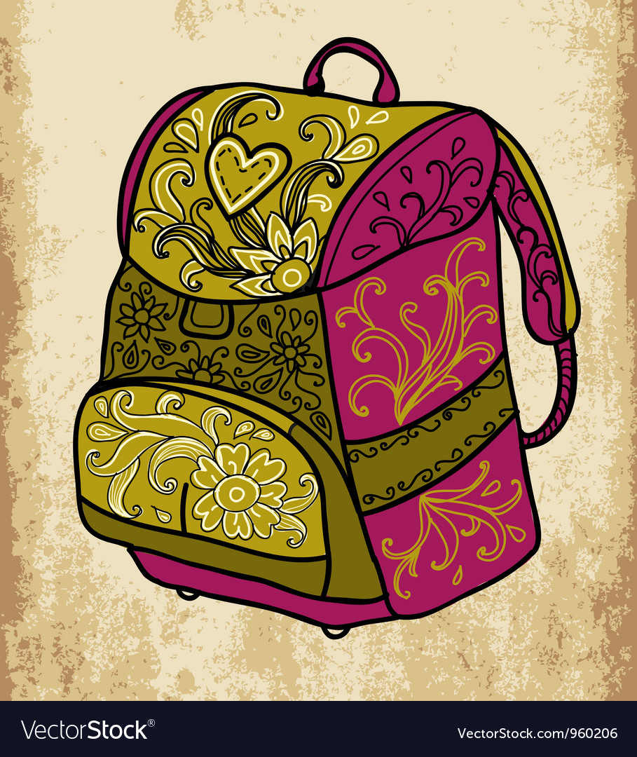 School backpack Royalty Free Vector Image VectorStock