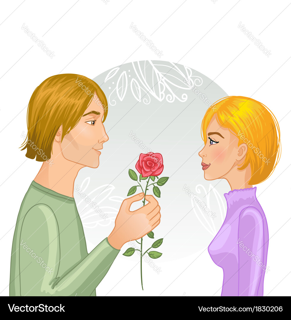 Young couple Royalty Free Vector Image - VectorStock