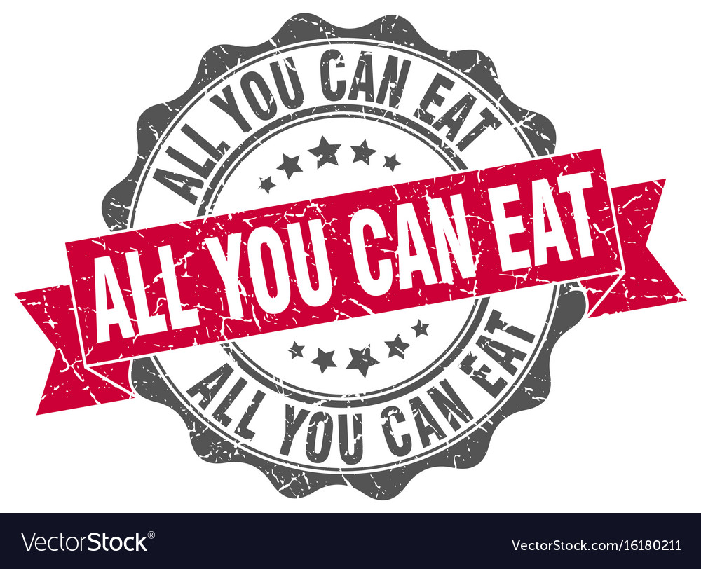 All you can eat stamp sign seal Royalty Free Vector Image