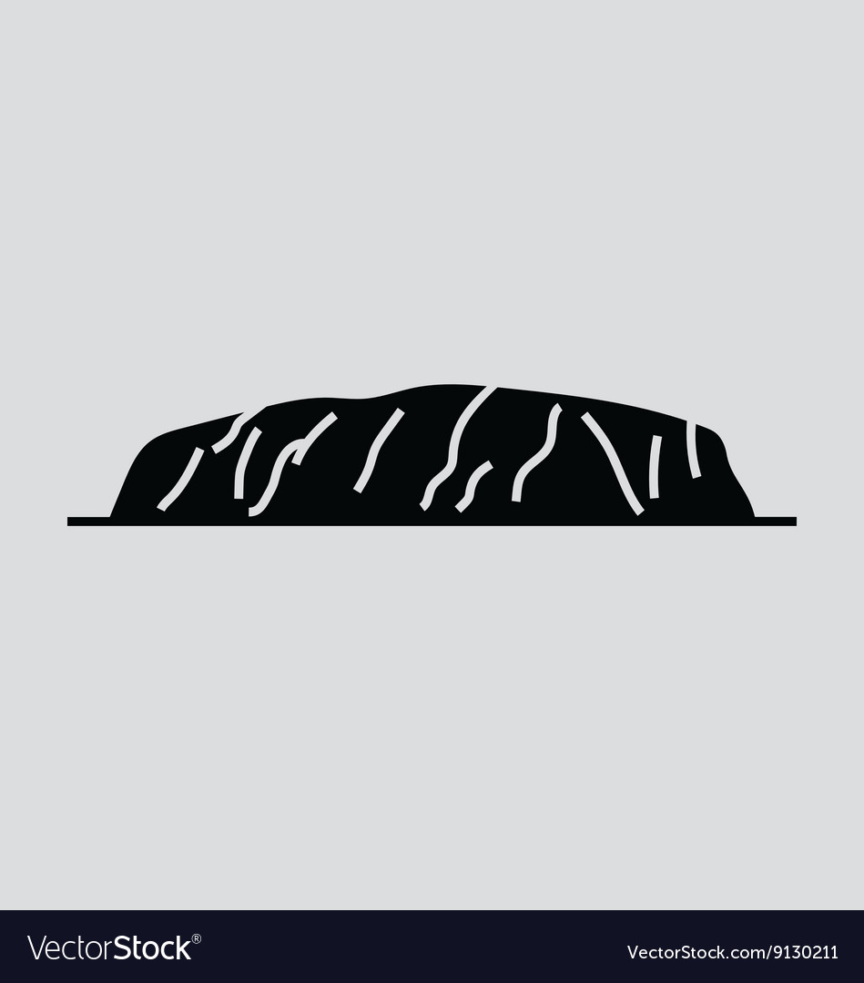 Ayers rock Royalty Free Vector Image - VectorStock